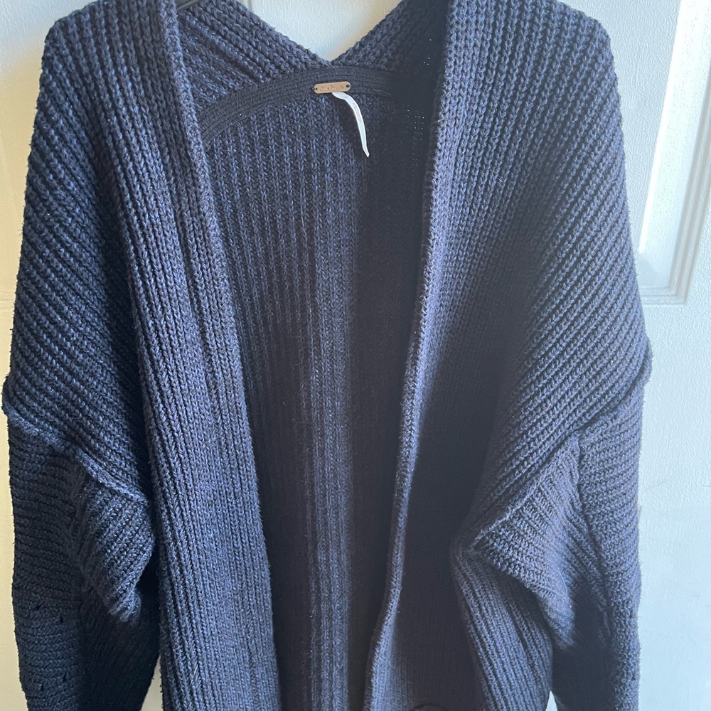 Free People navy blue Knit Cardigan